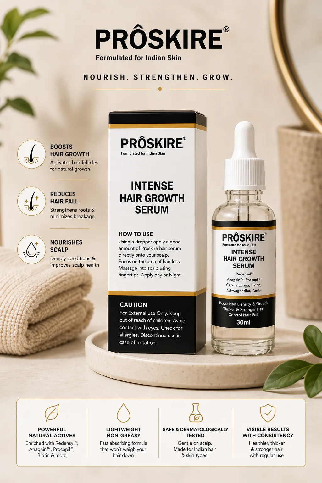 Proskire Intense Hair Growth Serum – 30ml — image 1 of 4