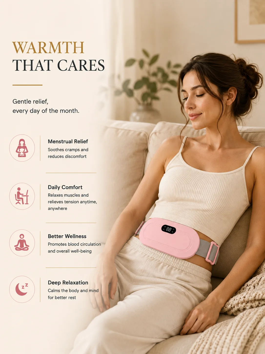 Smart Warm Palace Belt – Portable Heating Pad & Massager — image 3 of 4