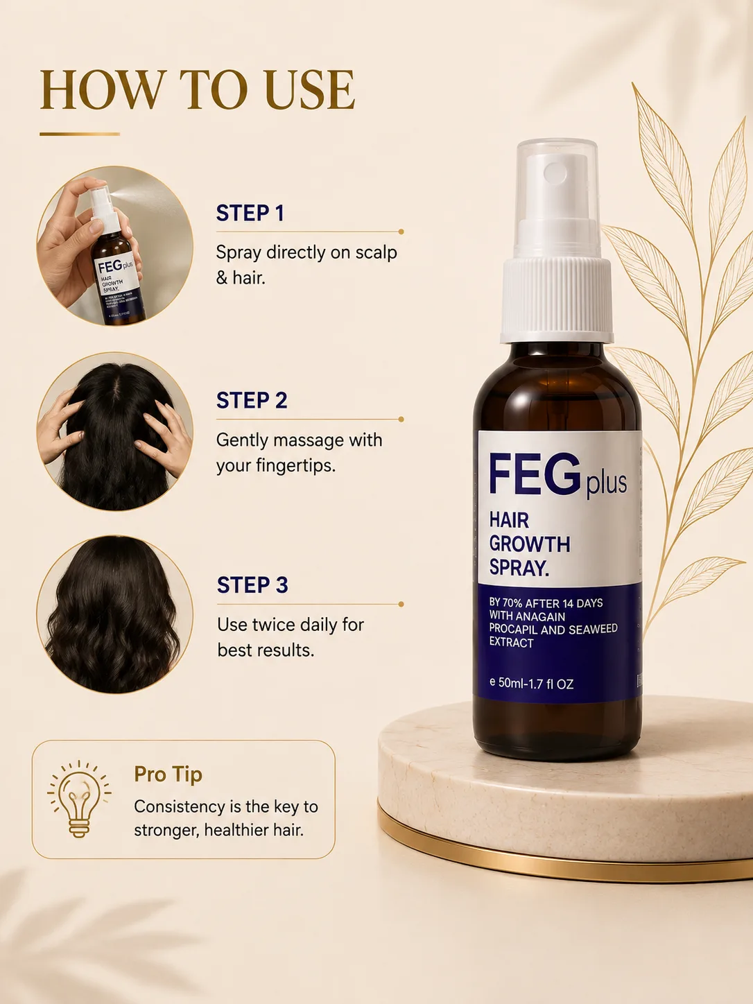 FEG Plus Hair Growth Spray — image 4 of 4